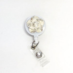 Flower Badge Reel, Badge Reel, Nurse Badge Reel, RN Badge Reel, Rhinestone Badge Reel,Teacher Badge Reel,Retractable Badge Reel,Teacher Gift