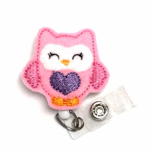 Owl Badge Reel, Badge Reel, Nurse Badge Reel, Valentine Badge Reel, RN Badge Reel, Nurse Gift, Teacher Badge Reel, Retractable Badge Holder