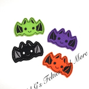 Bat Feltie, Halloween Feltie, Holiday Felties, Bat Felties, Halloween Felties, Embroidered Feltie, Cut Felties, Animal Feltie, Badge Feltie