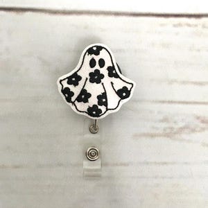 Ghost Badge Reel, Halloween Badge Reel, Nurse Badge Reel, Boo Badge Holder, Nurse Gift, Teacher Badge Reel, Interchangeable Badge Holder