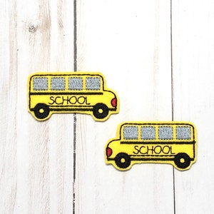 School Bus Feltie, School Felties, Feltie Embellishment, School Bus Hair Bow Center, Felt Applique, Embroidered Felt, Badge Reel Feltie