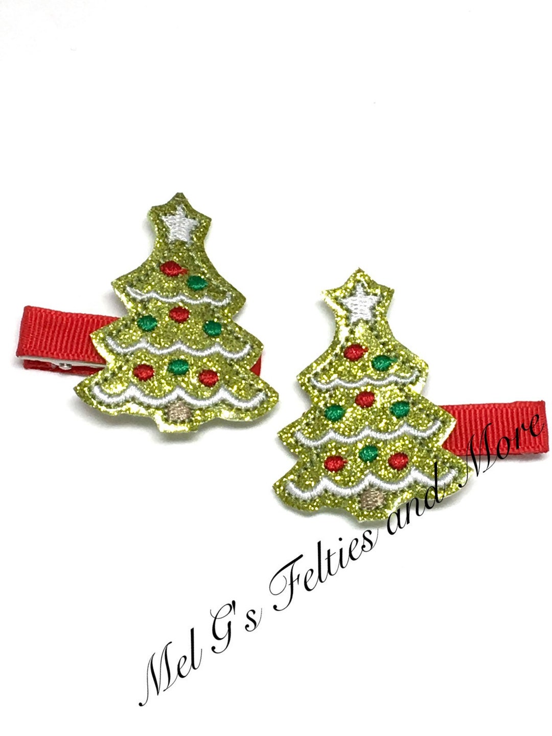 Christmas Tree Hair Clip, Christmas Tree Hair Bow, Christmas Hair Clip