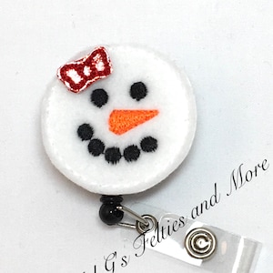 Christmas Badge Reel, Christmas Badge Holder, Snowman Badge Reel, Nurse Badge Holder, Nurse Badge Reel, Retractable Badge Reel, Badge Holder