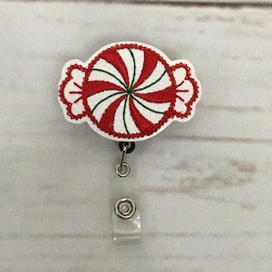 Christmas Badge Reel, Peppermint Badge Reel, Nurse Badge Reel, Holiday Badge Reel, Teacher Badge Reel, Badge Reel Topper, Nurse Badge Holder