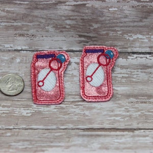Bubbles Feltie, Summer Felties, Badge Reel Feltie, Feltie Embellishment, Hair Bow Supplies, Embroidered Felt, Spring Feltie, Vacation Feltie
