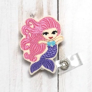 Mermaid Badge Reel, Mermaid Badge Holder, Nurse Badge Reel, RN Badge Reel, ID Badge, Teacher Badge Reel, Retractable Badge Reel,Teacher Gift