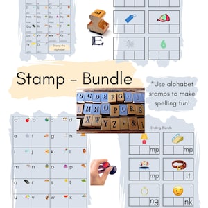 Stamp the Alphabet - Stamp a Word - Stamp CVC Words  - Stamp Letter Blends