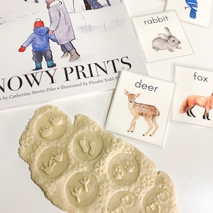 Empreintes de neige - Set d'activités imprimable Empreintes de pattes d'animaux - Motricité fine - Mathématiques et alphabétisation