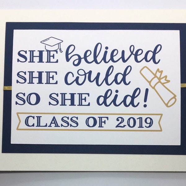 Graduation Card - Female Grad Card - 2019 Grad - Class of 2019