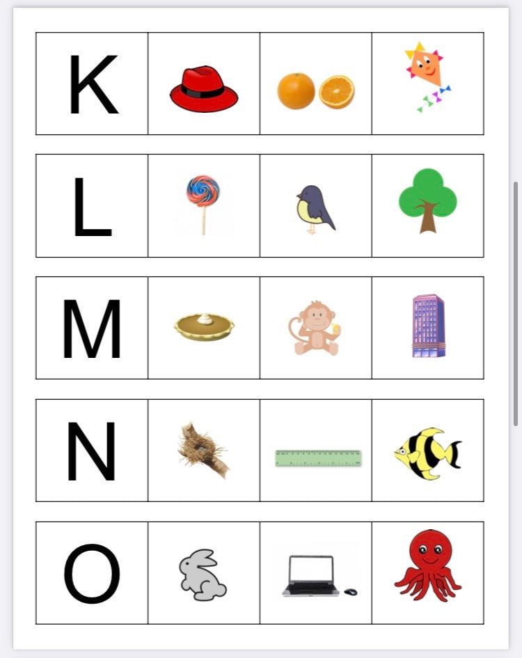 Letter Sounds Matching Cards - Match and Clip Letters - ABC Cards - Etsy