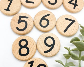 Wood Number Discs