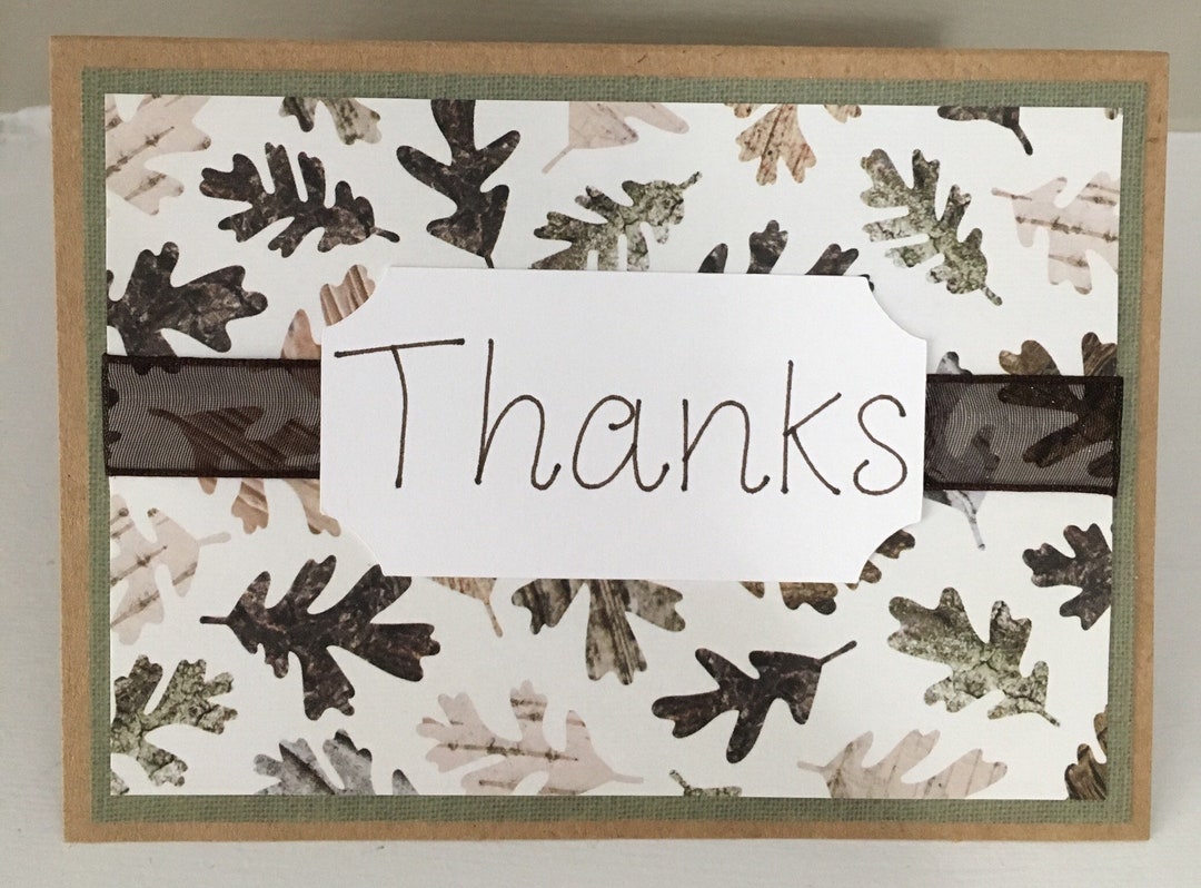 Thank You - Thanks - Handmade Card - Etsy