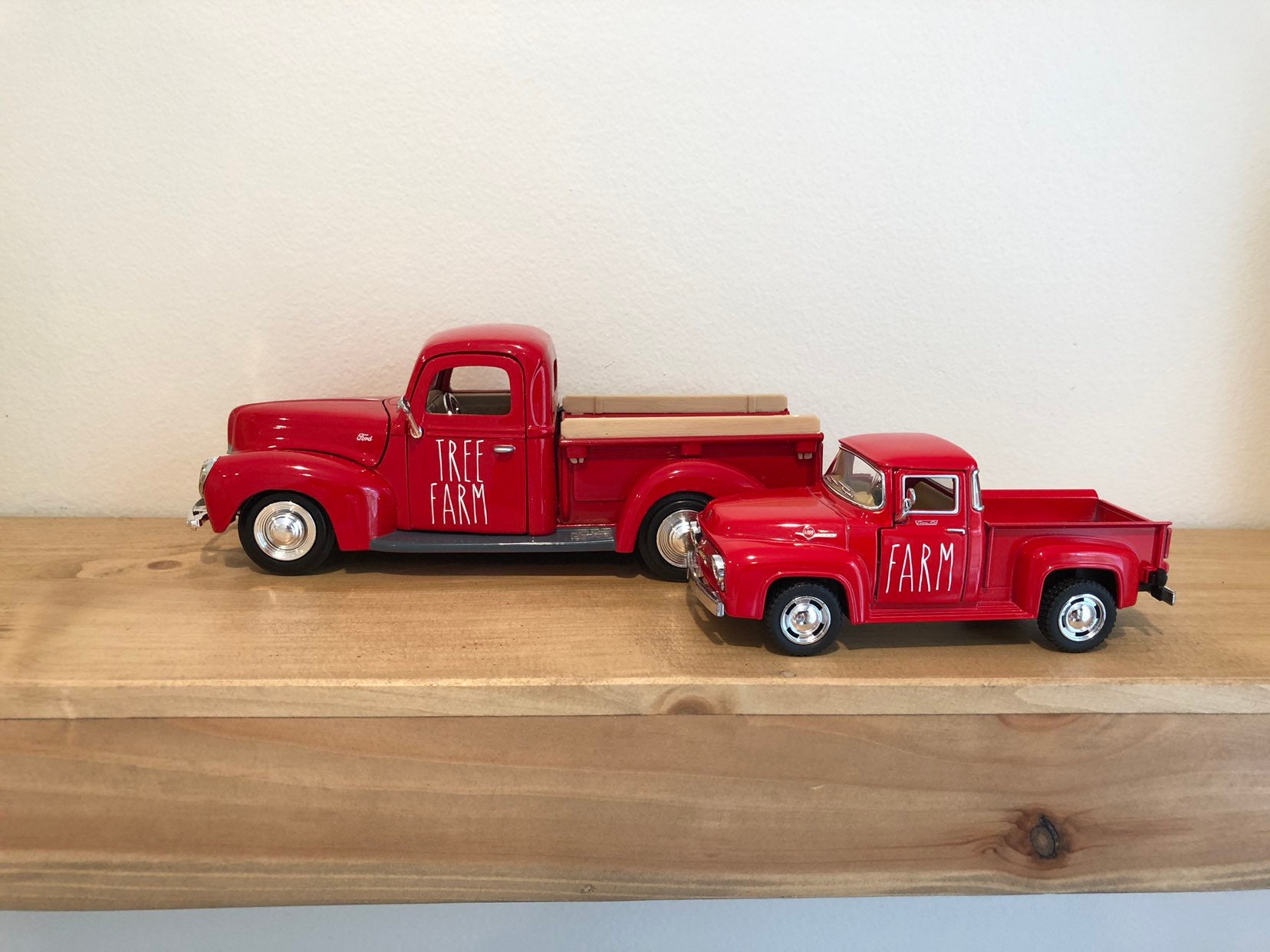 large red metal truck