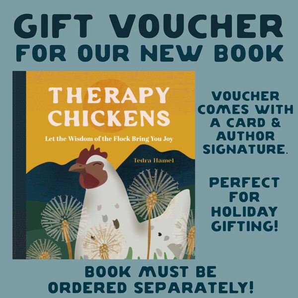 Therapy Chickens Book - pre-order gift voucher - backyard chickens - folk art - unique gifts - animals - illustrated - chicken lover - farm