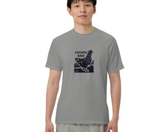 Chicken dad - men's tee - backyard chickens - comfort colors - 100% cotton - folk art - chicken lover