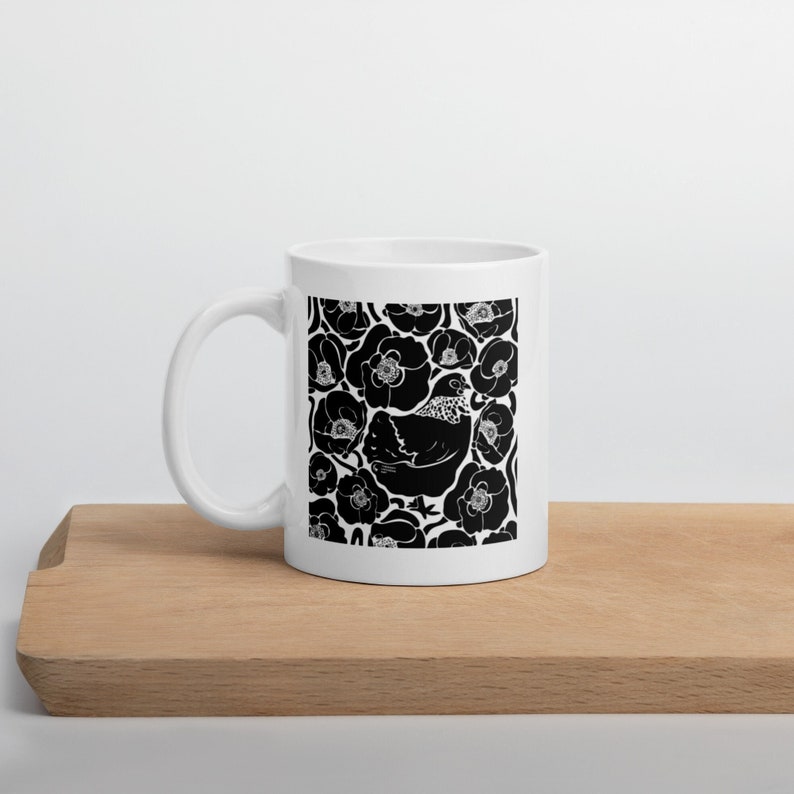 TherapyChickensArt Poppy Hen Mug - Thumbnail 4