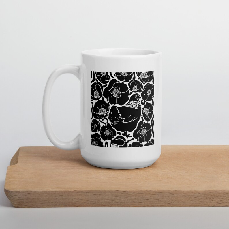 TherapyChickensArt Poppy Hen Mug