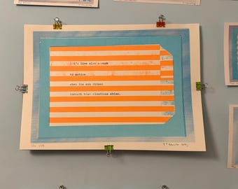 Live – A3 Limited Edition Screenprint | Sweet Nothings Poetic Print | Contemporary Typography Art | Edition of 24