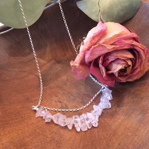 Queen of Wands/Rods Crystal Quartz Sterling Silver Tarot Necklace