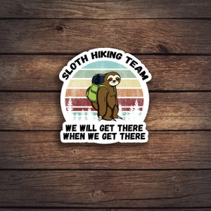 Sloth Hiking Team Sticker