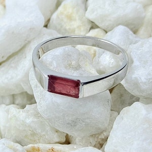 Genuine citrine Ring, Rhodium Plated over Sterling Silver ,Birthday, Anniversary,Valentine&#39;s,November Birthstone, Gift for her- US Size 7