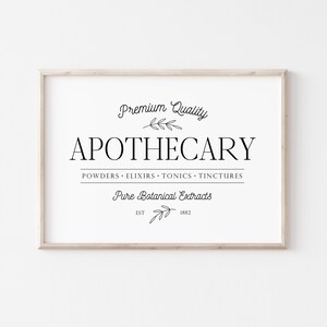 Apothecary sign, Bathroom printable, Farmhouse Bathroom print, Vintage Bathroom sign,  DIGITAL DOWNLOAD