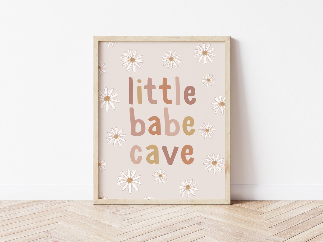 Little Babe Cave Print, Boho Nursery Print, Girls Nursery Print ...