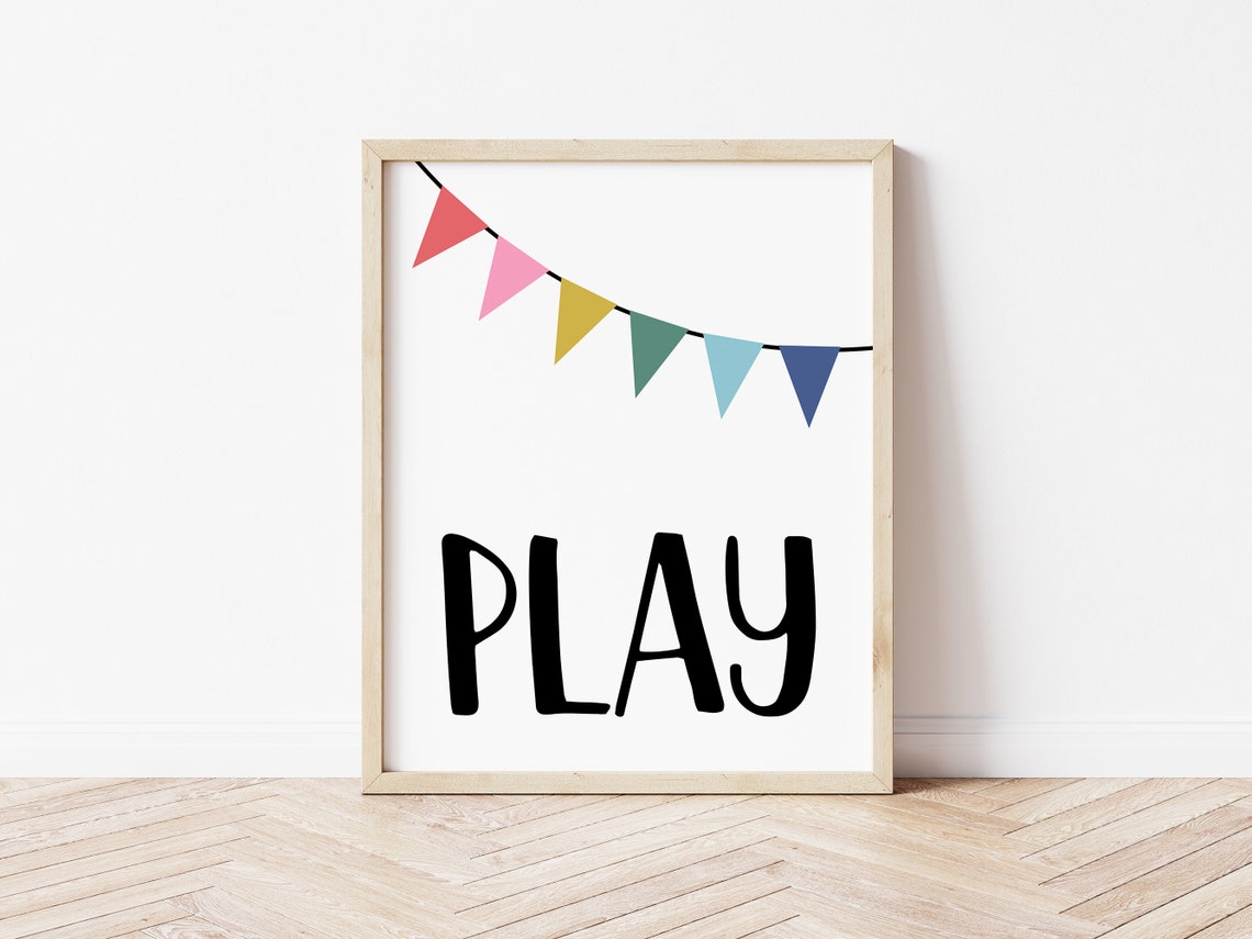 Let's Just Play Printable Lets Just Play Poster Nursery Etsy