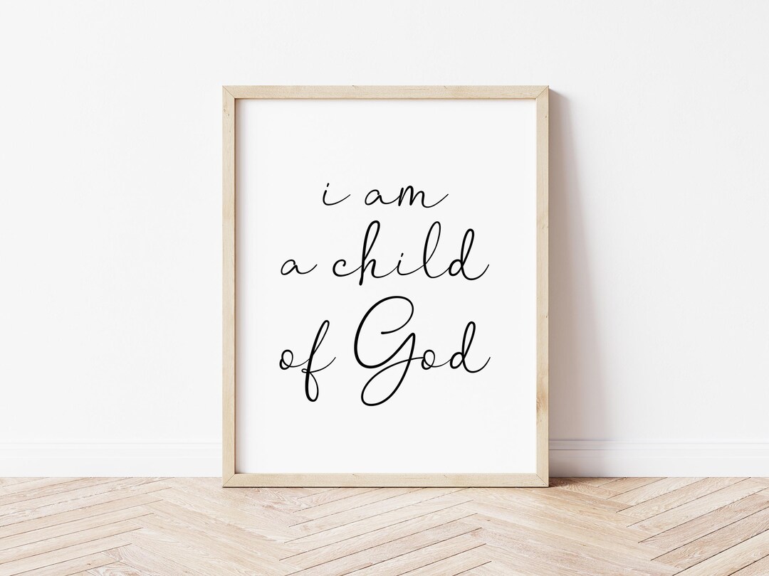 Child of God Printable Wall Art, Christian Nursery Decor (digital ...