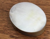 Vintage Henri Bendel MOP Mother Pearl Pocket Purse Makeup Compact Mirror