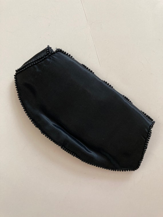 La Regale Vintage Black Beaded Clutch Japan, Vint… - image 4