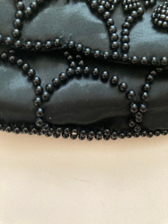 La Regale Vintage Black Beaded Clutch Japan, Vint… - image 8