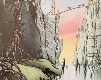 Rare Fantasy Poster 1976 Rodney Matthews in Search of