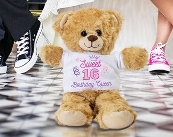 Sweet Sixteen Gift, 16th Birthday Girl, 16th Birthday Gift, Sweet Sixteen, Sixteen Birthday, Sixteenth Birthday, Sweet 16 Gifts, 10" Bear