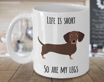 Dachshund Mug Cute Dachshune Gift for Men and Women Funny Wiener Dog Mugs Herbal Tea & Coffee Ceramic Coffee Cup - I Love Dachshunds Mug