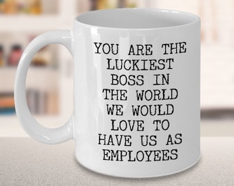 Cheesy Boss Gifts Boss Mug Gift for Boss Office Mug Work Mug Best Boss Ever Luckiest Boss in the World Mug Funny Gifts for Bosses Coffee Cup