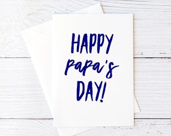 Father's Day Card for Papa Card Happy Papa's Day Blank Greeting Card