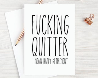 Happy Retirement Card for Coworker Just Retired Funny Retirement Party Gift for Boss Quitter I Mean Happy Retirement Blank Greeting Card