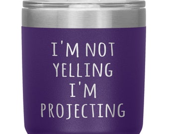 Theatre Actor Gifts Acting Tumbler Aspiring Actress Gift I'm Not Yelling I'm Projecting Funny Acting Gift Travel Coffee Cup 30oz BPA Free