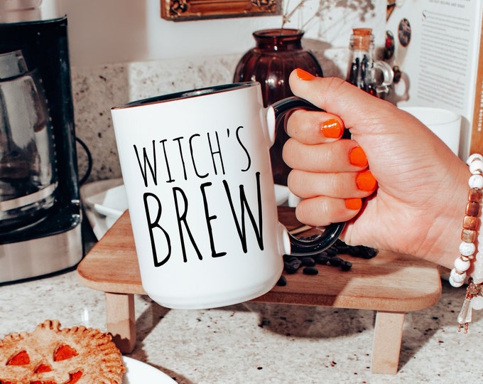 Witchy Mug, Witch Mug, Witches Brew Mug, Spooky Mug, Witchy Coffee Mug, Witch Cup, Autumn Mug, Goth Mug, Cottagecore Mug, Halloween Mug