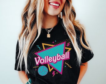 Volleyball Mom Shirt, Volleyball Coach, Volleyball Tshirt, Volleyball Player Gift, Volleyball Team Gift, Cute Retro 90's Volleyball Shirts