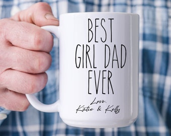 Father's Day Gift Idea for Dad From Daughters Custom Gift for Dad of Girls Personalized Dad Mug From Daughter Dad Coffee Cup