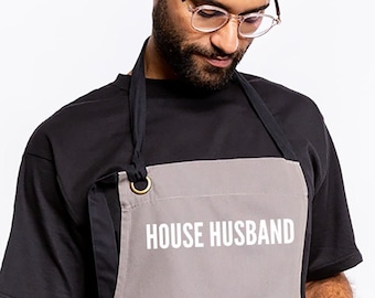 Chef Apron Mens Apron Grilling Apron Funny Apron for Men Cooking Apron Men Apron with Pockets BBQ Apron Stay at Home Dad Gift House Husband