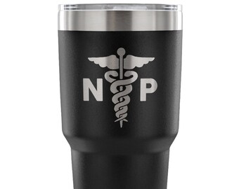 Nurse Practitioner NP Tumbler Gifts for Nurse Practitioners Metal Mug Double Wall Vacuum Insulated Hot Cold Travel Cup 30oz BPA Free