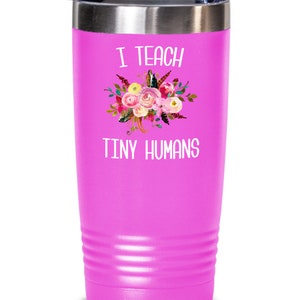 Teaching Tiny Humans Mug Funny Preschool Teacher Tumbler Pre K Kindergarten Gift Daycare Insulated Hot Cold Travel Coffee Cup BPA Free image 8