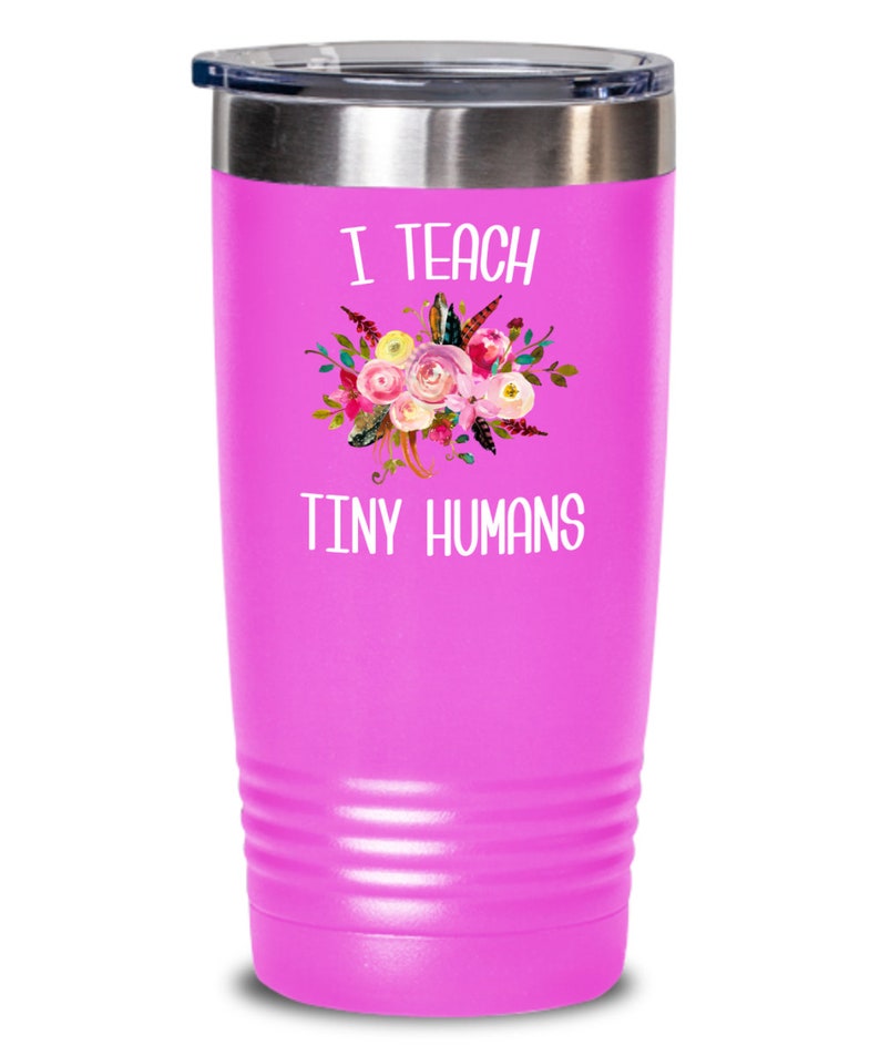 Teaching Tiny Humans Mug Funny Preschool Teacher Tumbler Pre K Kindergarten Gift Daycare Insulated Hot Cold Travel Coffee Cup BPA Free image 8