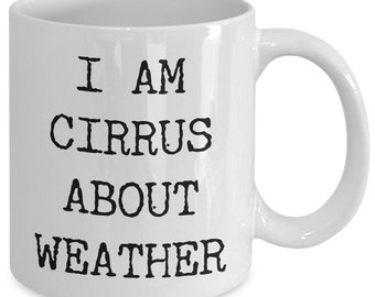 Weather Geek Gifts Weather Pun Mug Meteorology Gifts Meteorology Mug I Am Cirrus About Weather Mug Funny Coffee Cup Meteorologist Gift