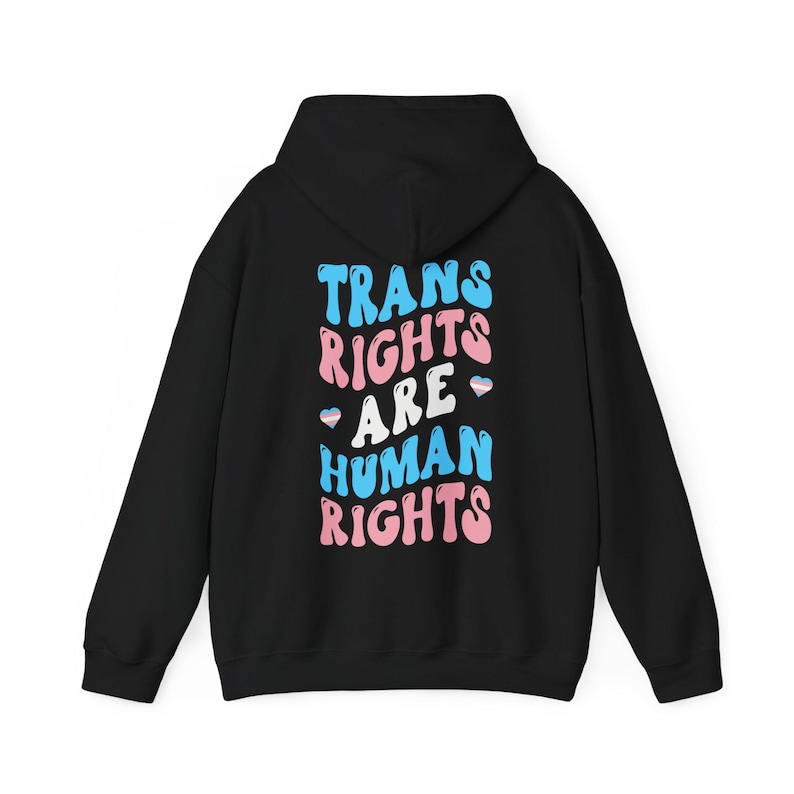 Trans Shirt, Trans Hoodie, Trans Sweatshirt, Trans Pride Shirt, Trans Rights Shirt, Protect Trans Kids, Protect Trans Youth, LGBTQ+ Hoodie image 4
