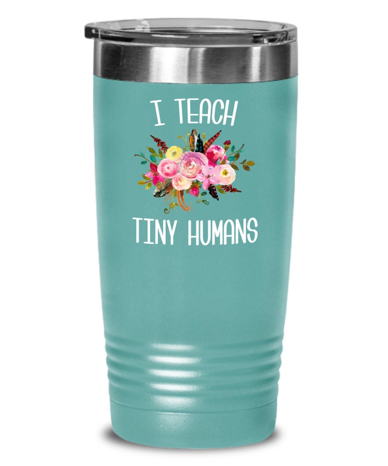 Teaching Tiny Humans Mug Funny Preschool Teacher Tumbler Pre K Kindergarten Gift Daycare Insulated Hot Cold Travel Coffee Cup BPA Free image 5