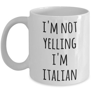 Italy Coffee Mug I'm Not Yelling I'm Italian Funny Tea Cup Gag Gifts for Men & Women image 2